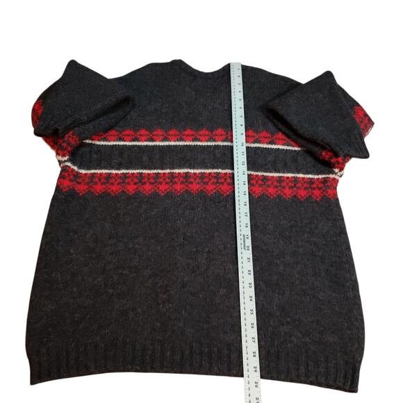 Structure Shetland Wool Sweater XL Nordic Knit Icelandic Style Woolmark Cert. - Picture 4 of 7